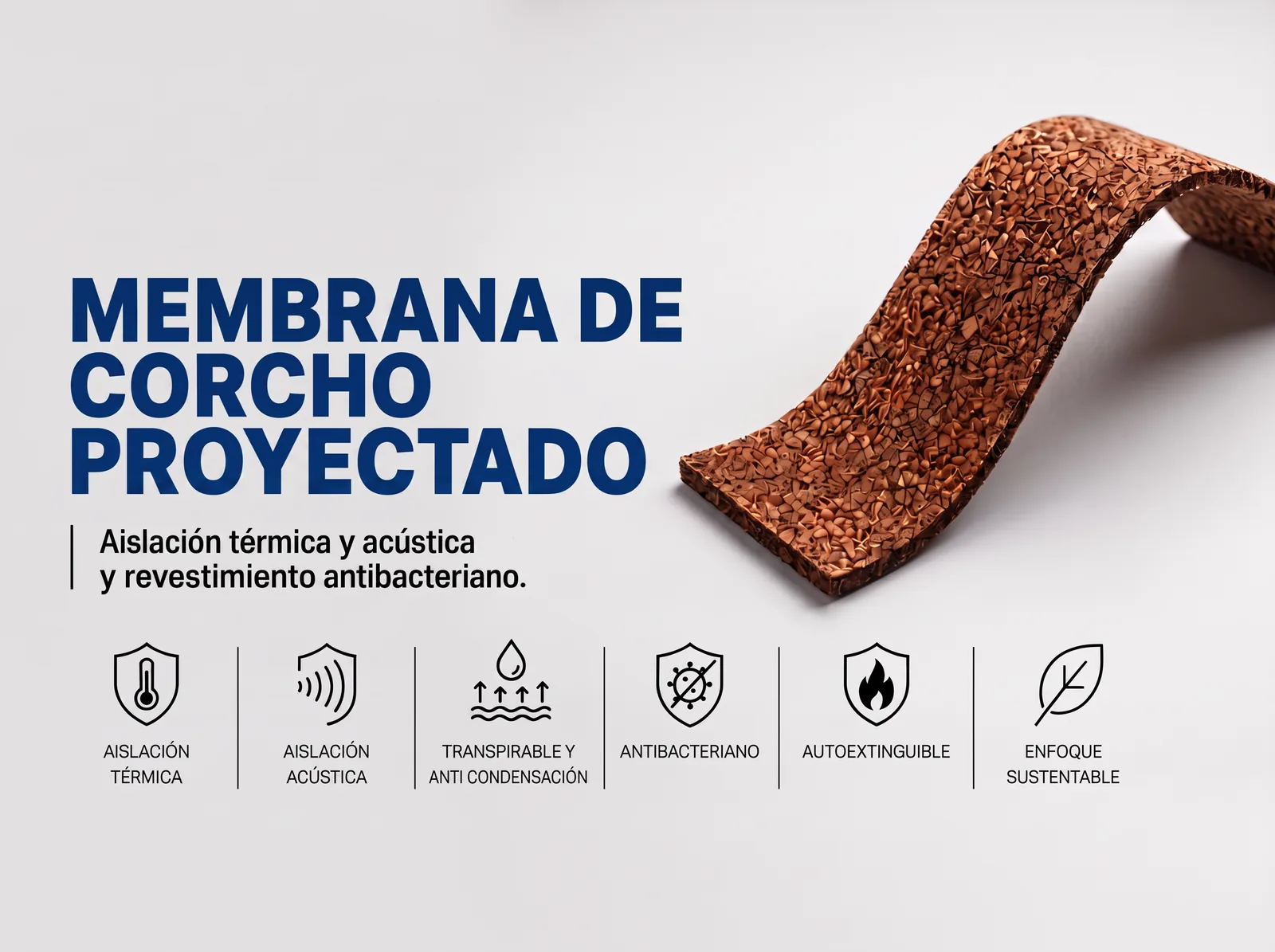 Aplicación de corcho proyectado como aislante térmico