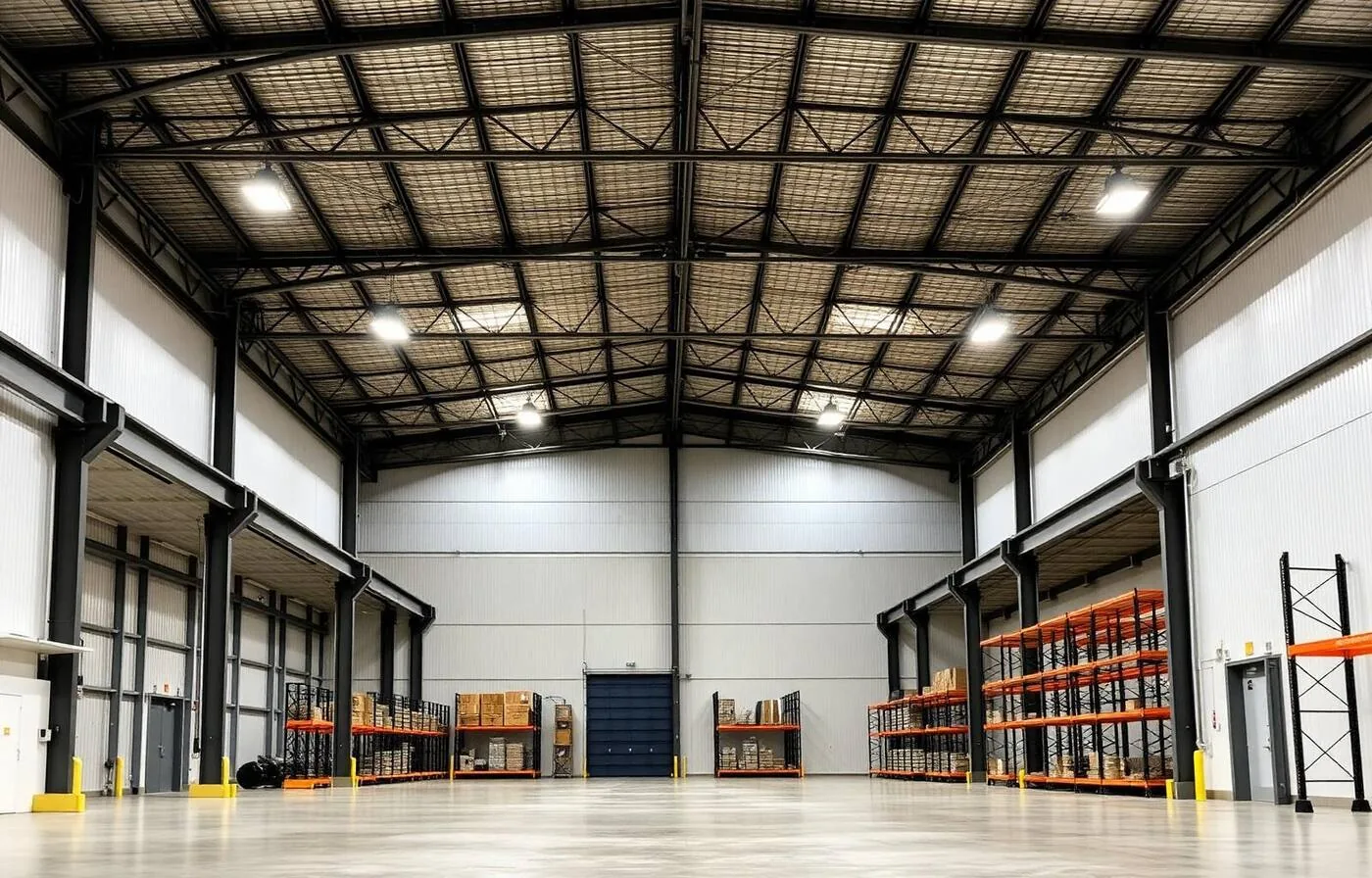 Aislación térmica de cubierta — solución MEMBRAX para bodegas industriales