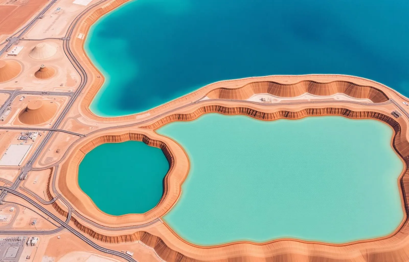 Estanques y piscinas — solución MEMBRAX para minería